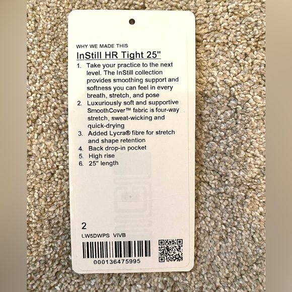 ✨ Lululemon InStill HR Leggings In Violet Verbena Size 2 - Picture 6 of 7